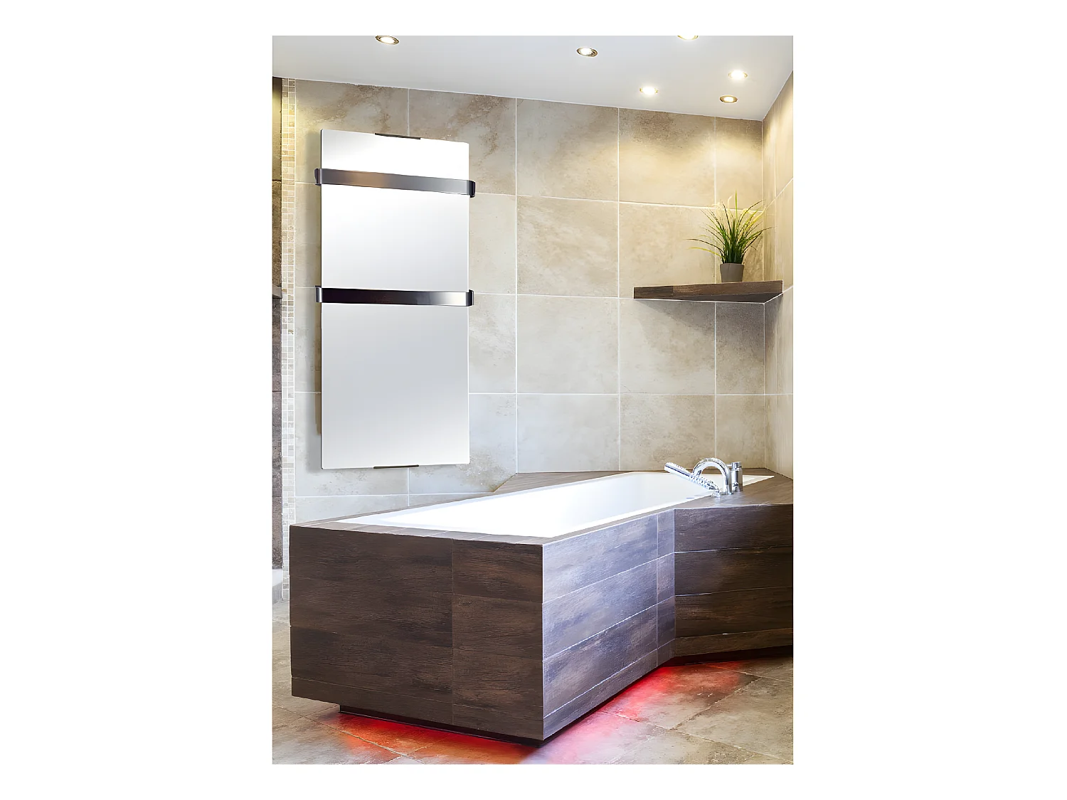 Radiateur sèche-serviettes électrique 900 W miroir