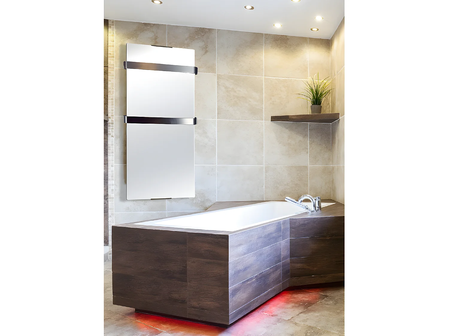 Radiateur sèche-serviettes électrique 900 W miroir