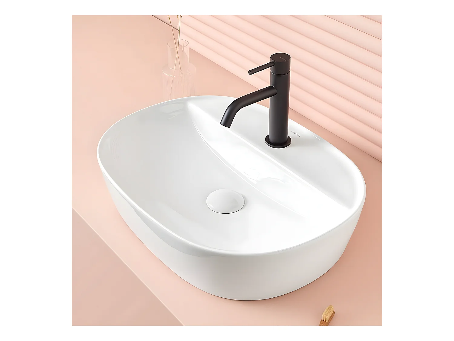 verglastes Keramik-Aufsatzwaschbecken MARINO