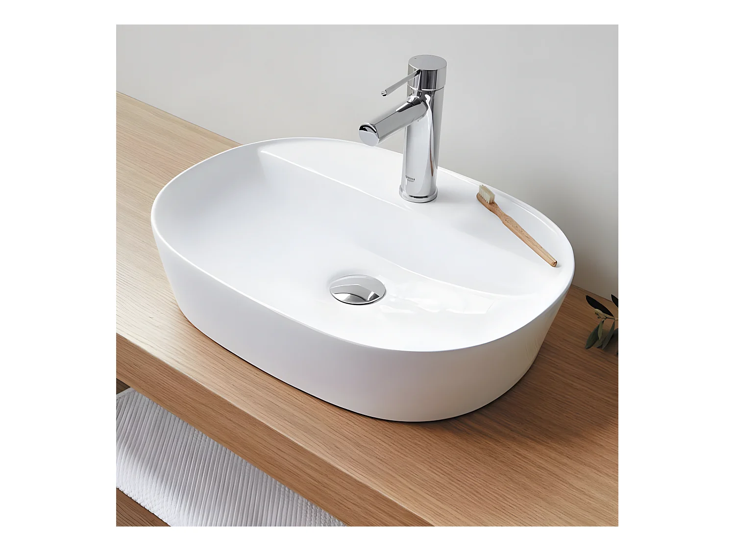 verglastes Keramik-Aufsatzwaschbecken MARINO