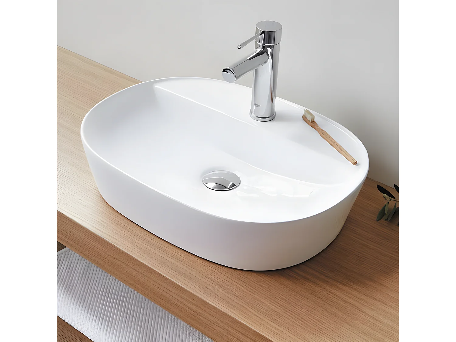 verglastes Keramik-Aufsatzwaschbecken MARINO