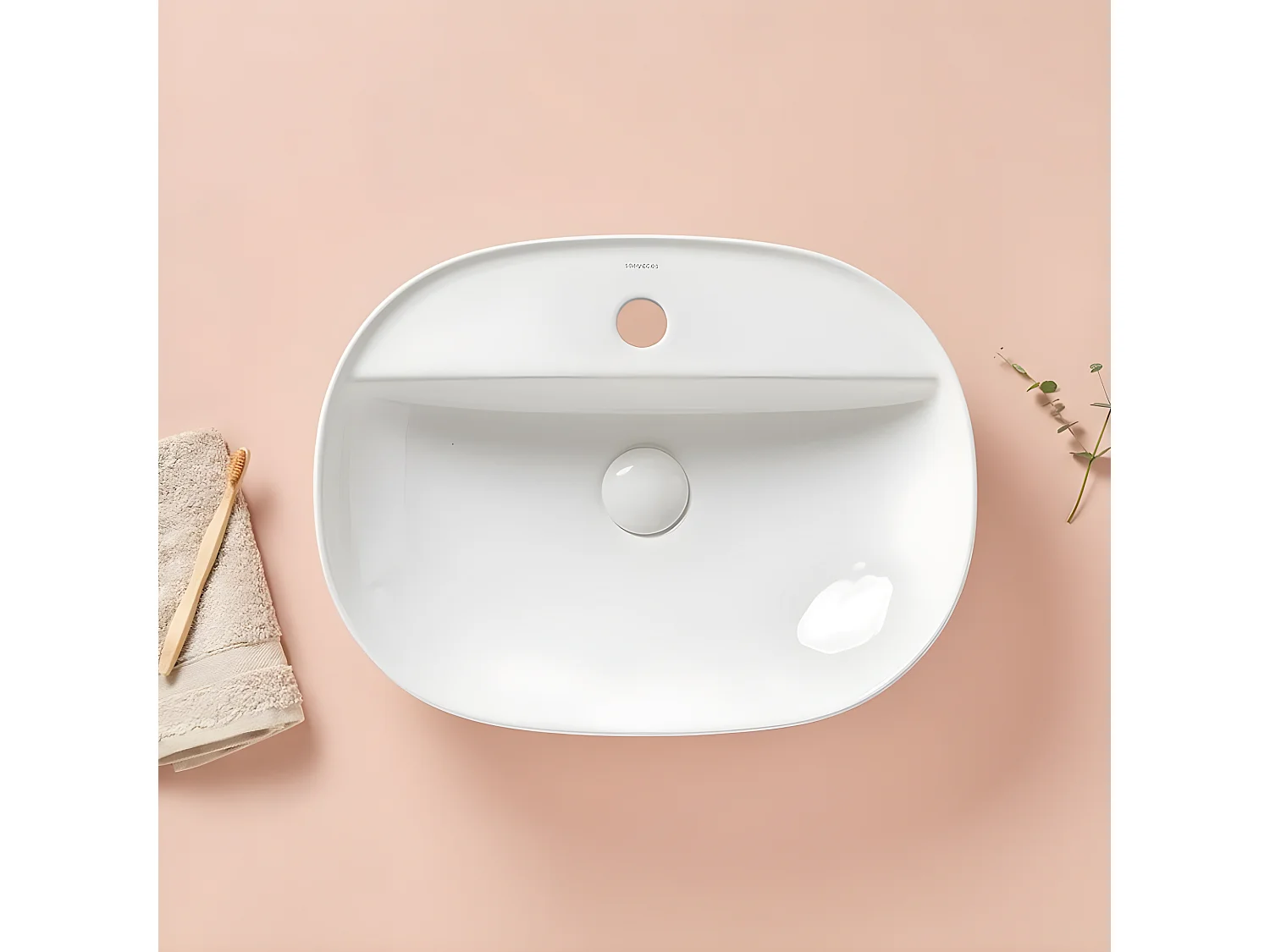 verglastes Keramik-Aufsatzwaschbecken MARINO