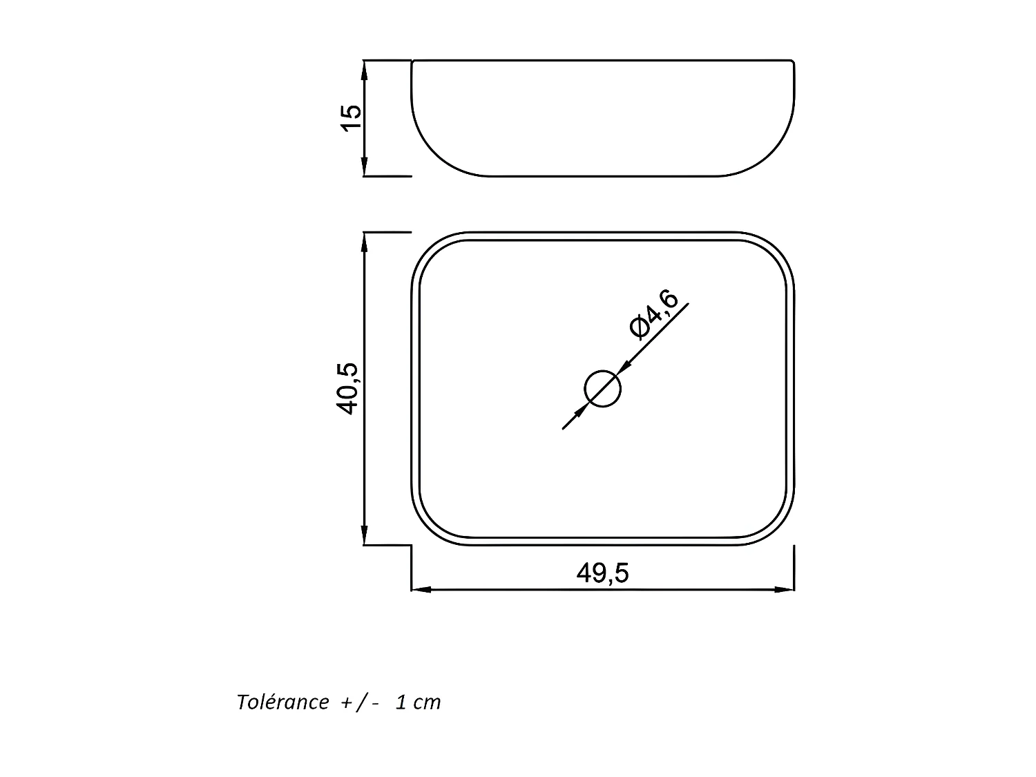 verglastes Keramik-Aufsatzwaschbecken NAPOLI