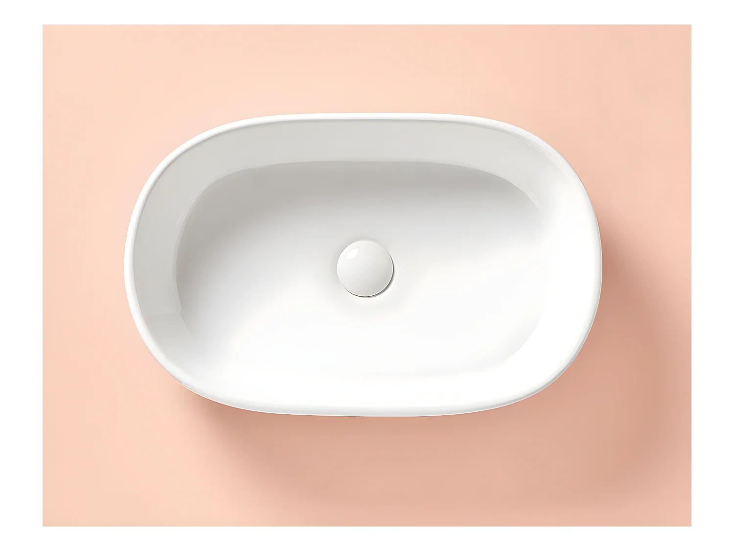 Lavabo sobre encimera en cerámica VERONA  55 x 35 cm