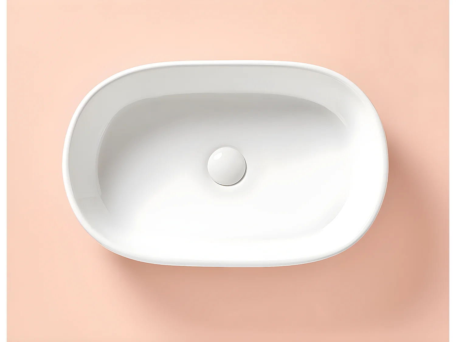 Vasque à poser en céramique VERONA blanc 55 x 35 cm