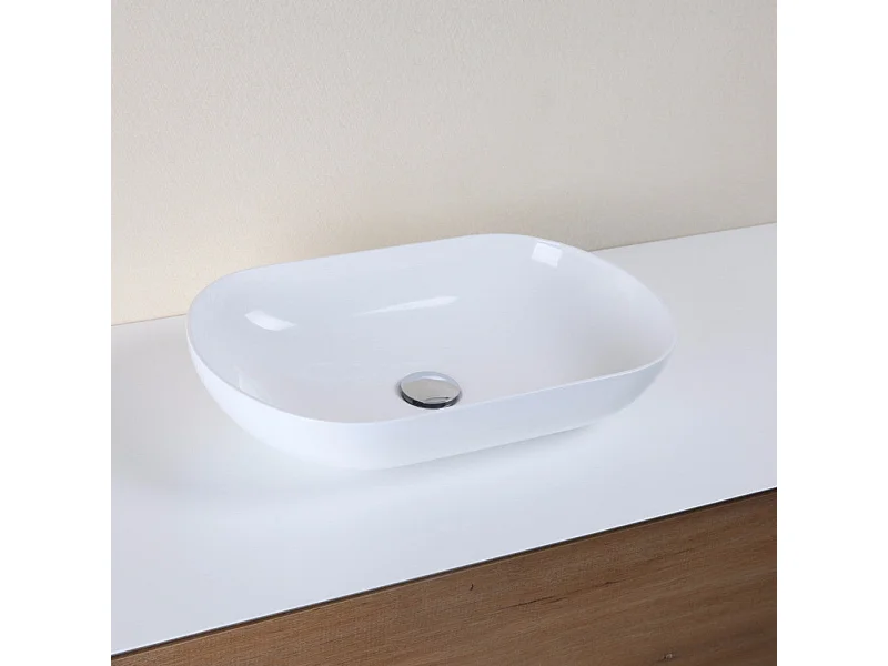 Vasque à poser design en marbre de synthèse SIENA 54 x 34 cm