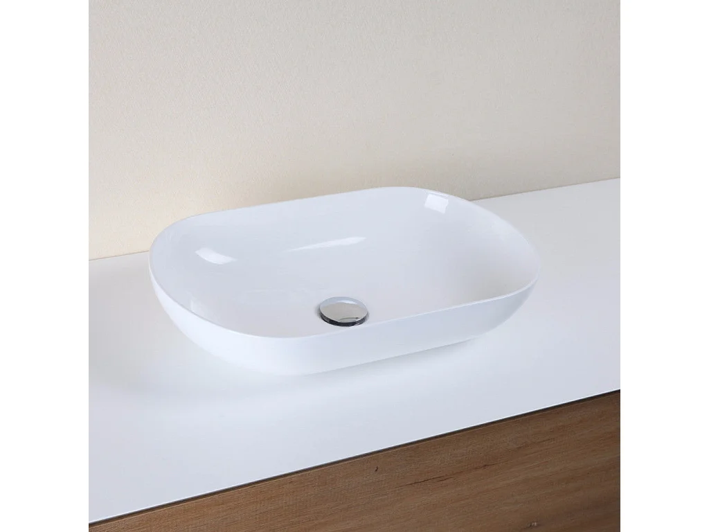 Aufsatzwaschbecken aus Gussmarmor oval SIENA