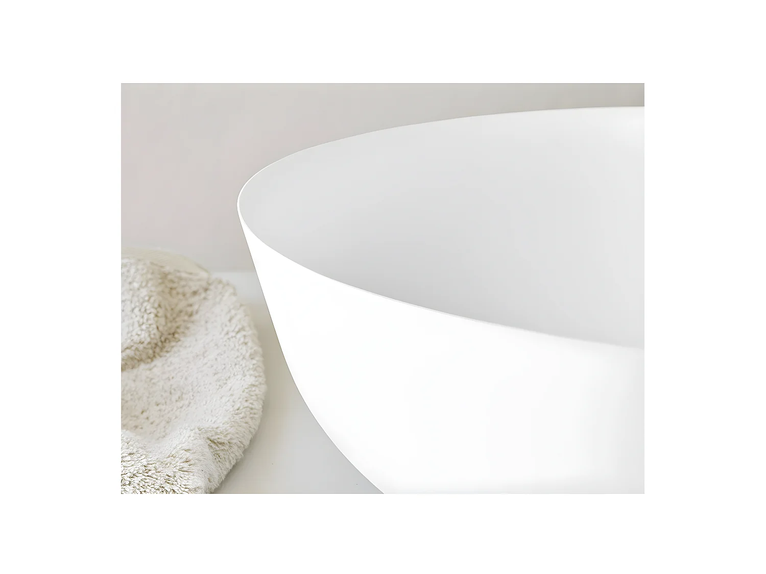 Aufsatzwaschbecken aus kultiviertem Marmor BOL Ø41 x 12cm