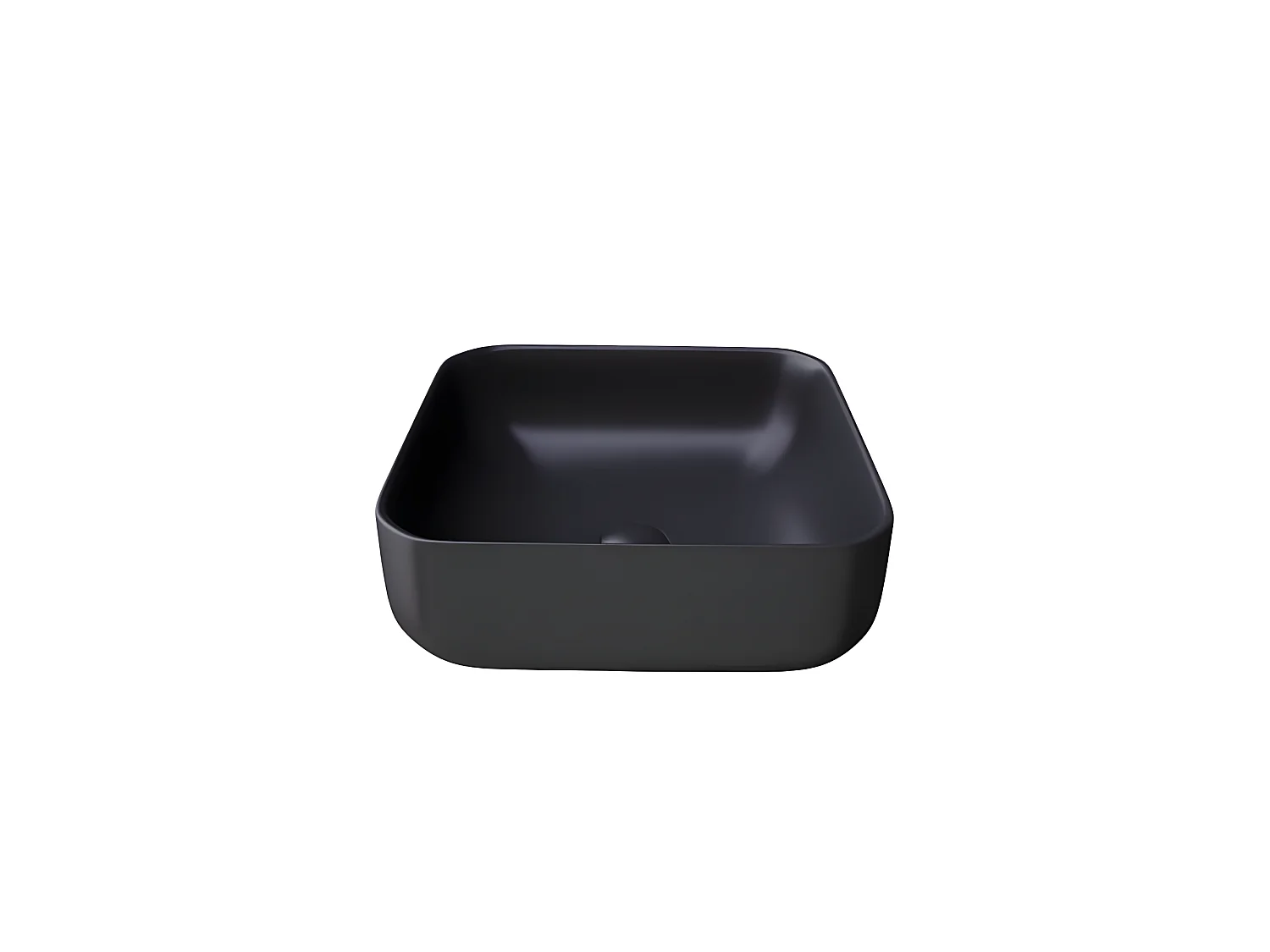 Lavabo sobre encimera rectangular en cerámica CATANIA negro  50 x 40 cm