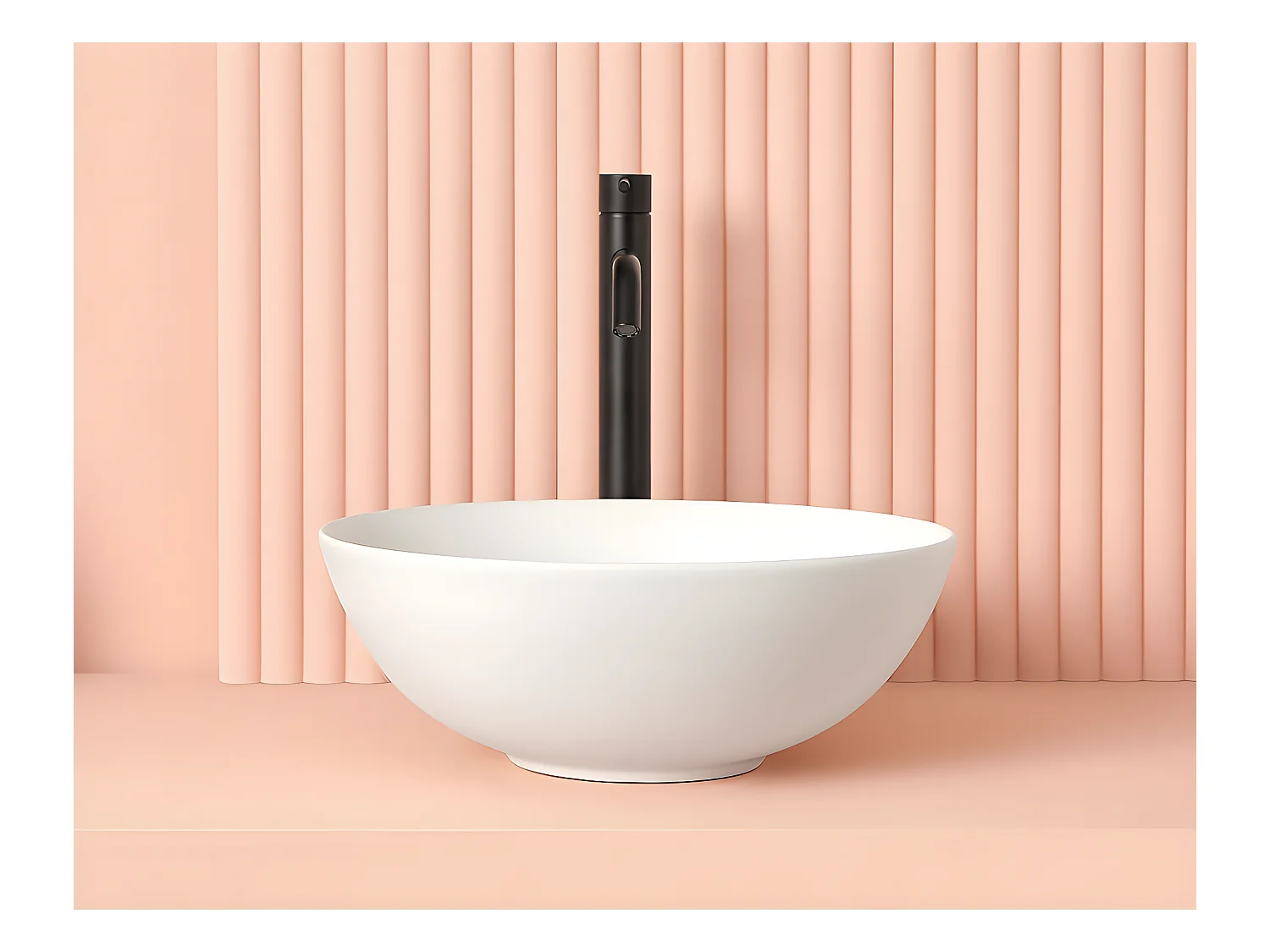 Vasque à poser en céramique PADOVA blanc Ø40 cm