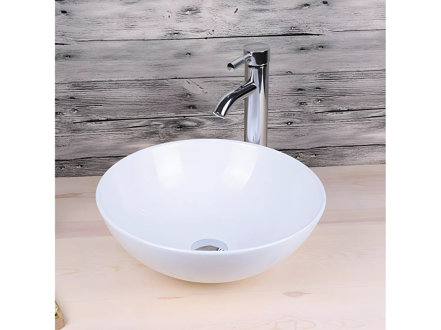 Vasque à poser en céramique PADOVA blanc Ø40 cm