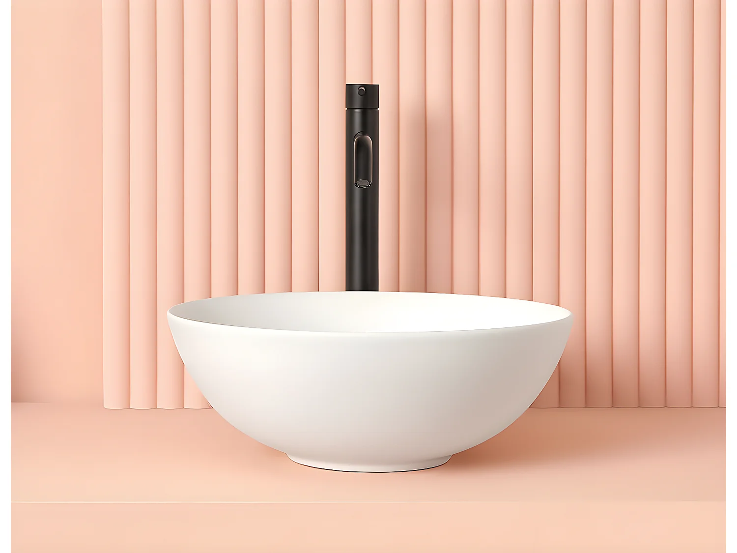 Vasque à poser en céramique PADOVA blanc Ø40 cm