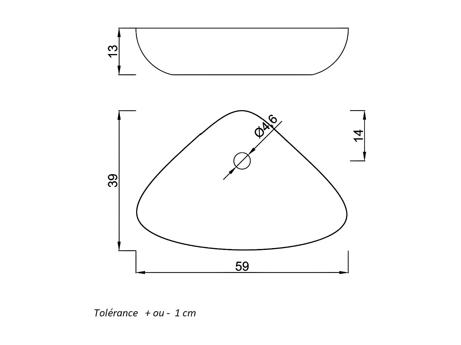 verglastes Keramik-Aufsatzwaschbecken BERGAMO