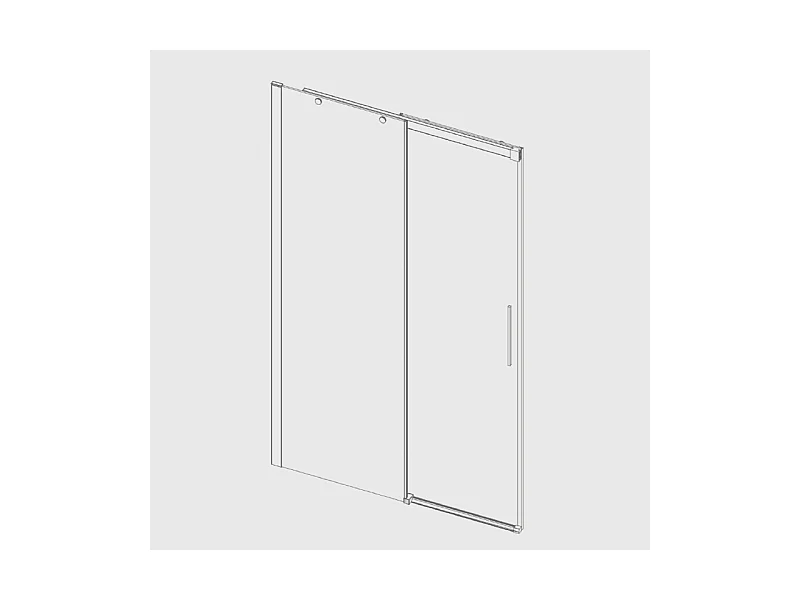 Porta doccia fissa + porta scorrevole LUNA telaio nero opaco vetro affumicato 135 cm