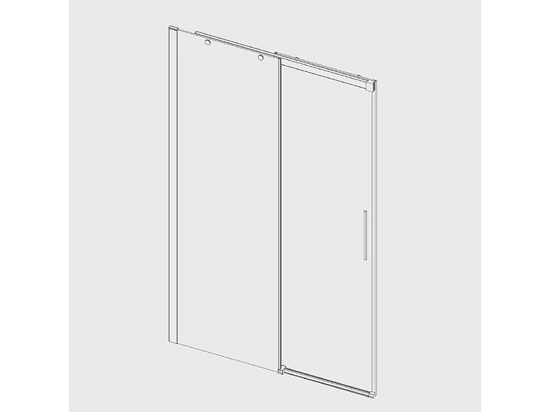 Porta doccia fissa + porta scorrevole LUNA telaio nero opaco vetro affumicato 120 cm