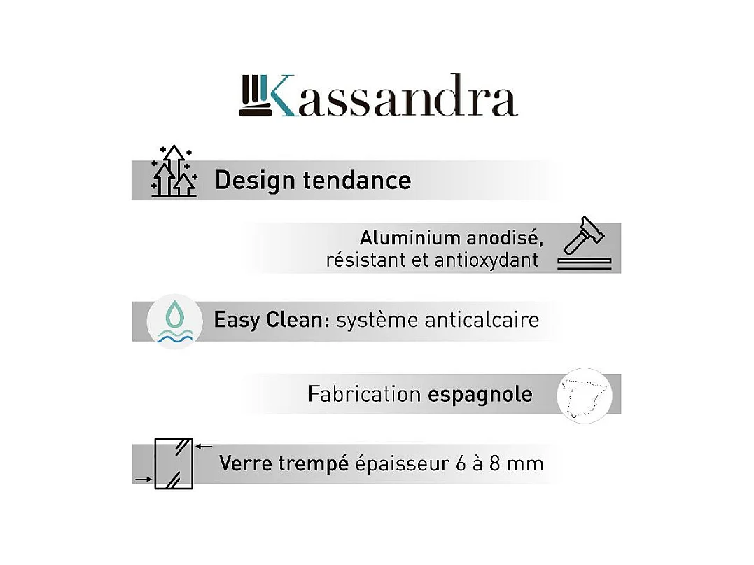 Frontal de ducha + Puerta Corredera 140 cm LUNA Negro con Cristal serigrafiado