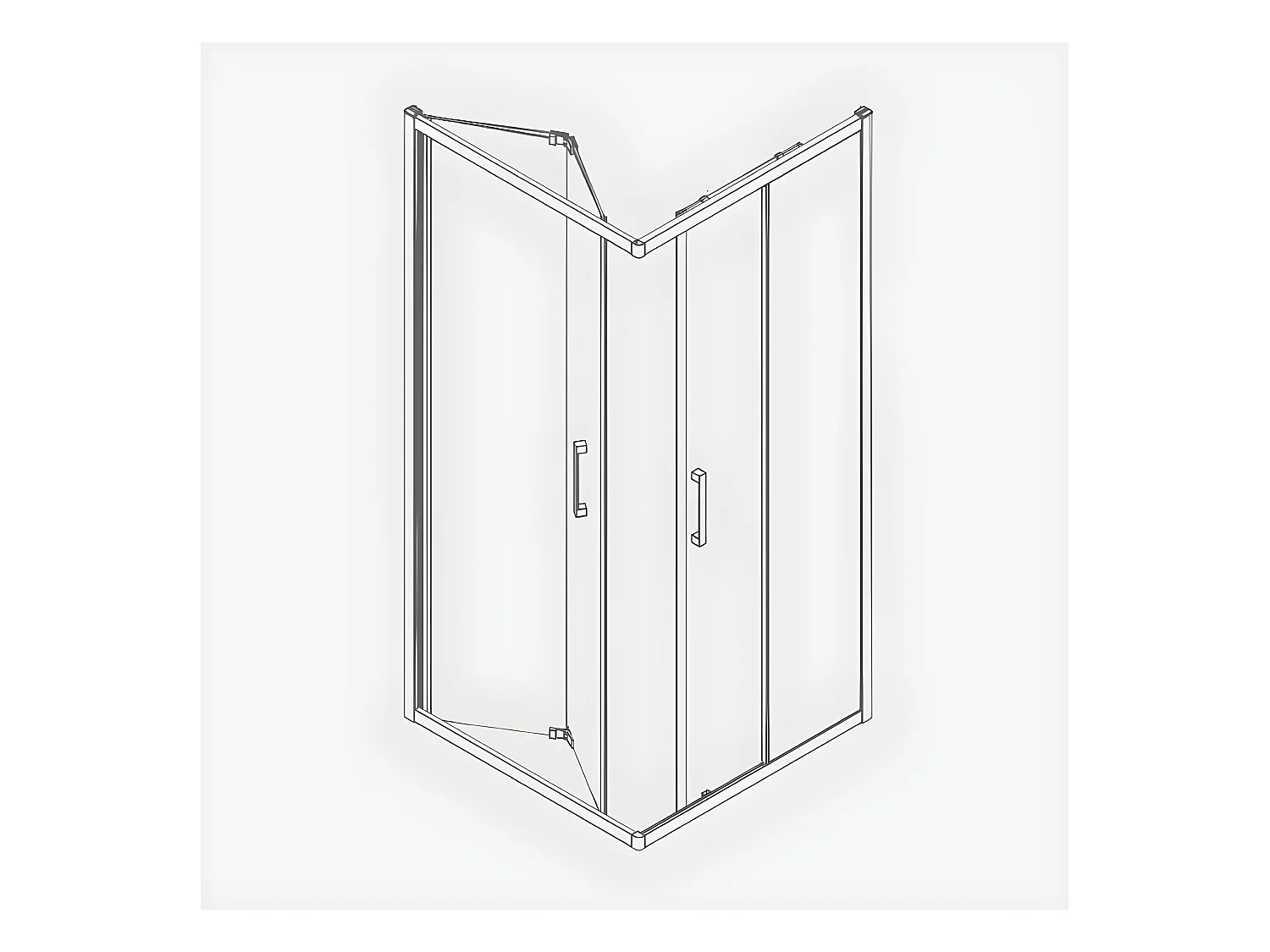 Angular de ducha Puerta Plegable 75 cm + Puerta Corredera 70 cm S300