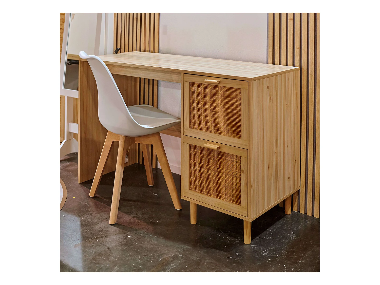 Escritorio Décor 2 cajones natural 75x120x48 cm Adec