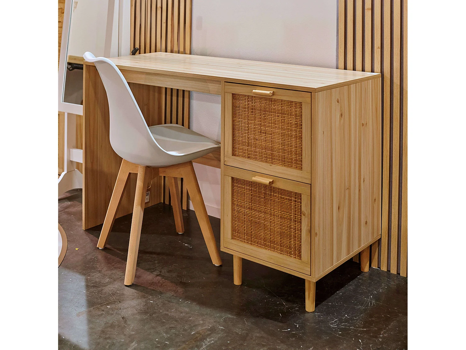 Escritorio Décor 2 cajones natural 75x120x48 cm Adec