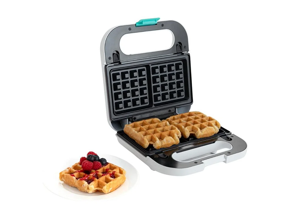 Sandwichera 3 en 1 Gallery Dcook 750W 3 placas intercambiables blanco/azul