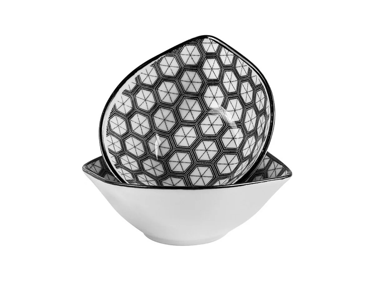 Pack de 3 cuencos para snack cerámica marrón 6x10x10 cm