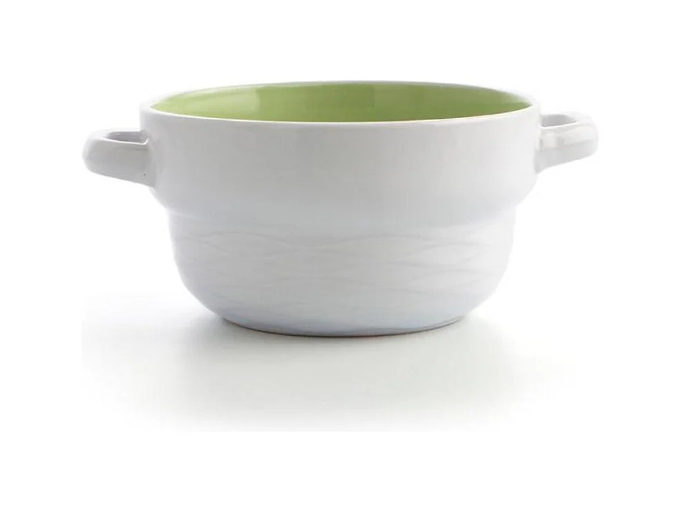 Bol Vita Quid cerámica blanco/verde 50 cl