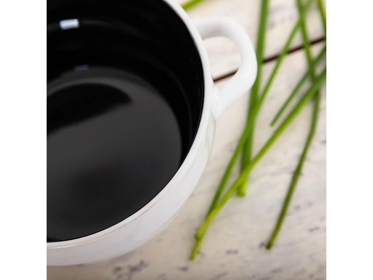 Bol Vita Quid cerámica blanco/negro 50 cl