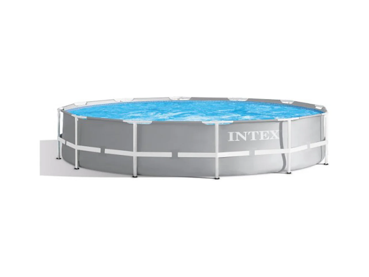 Piscina tubular Prism Frame redonda 3,66 x 0,76 m - Intex - Gris claro
