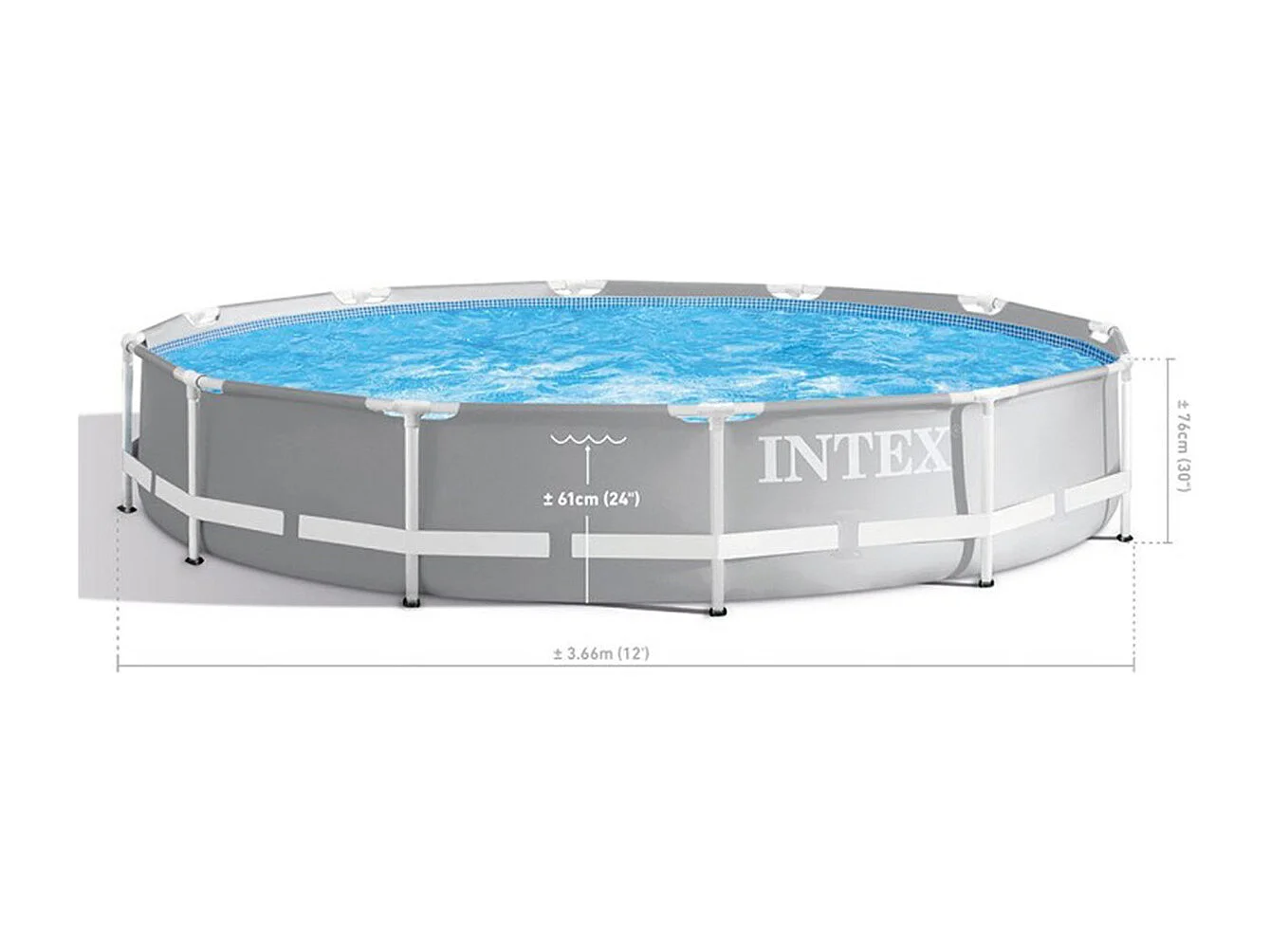Piscine tubulaire Prism Frame ronde 3,66 x 0,76 m - Intex