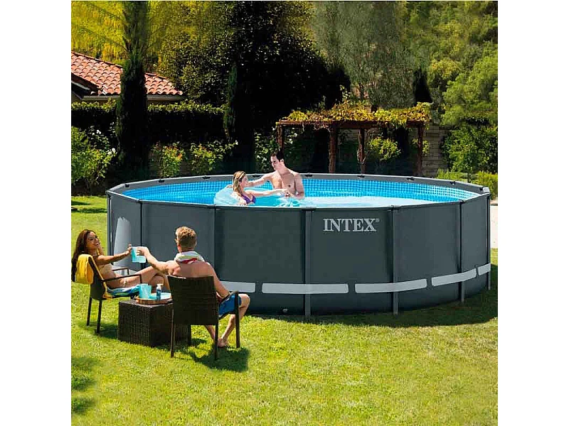 Intex 26326 Ultra Xtr Frame Rund Aufstellpool 488x122cm