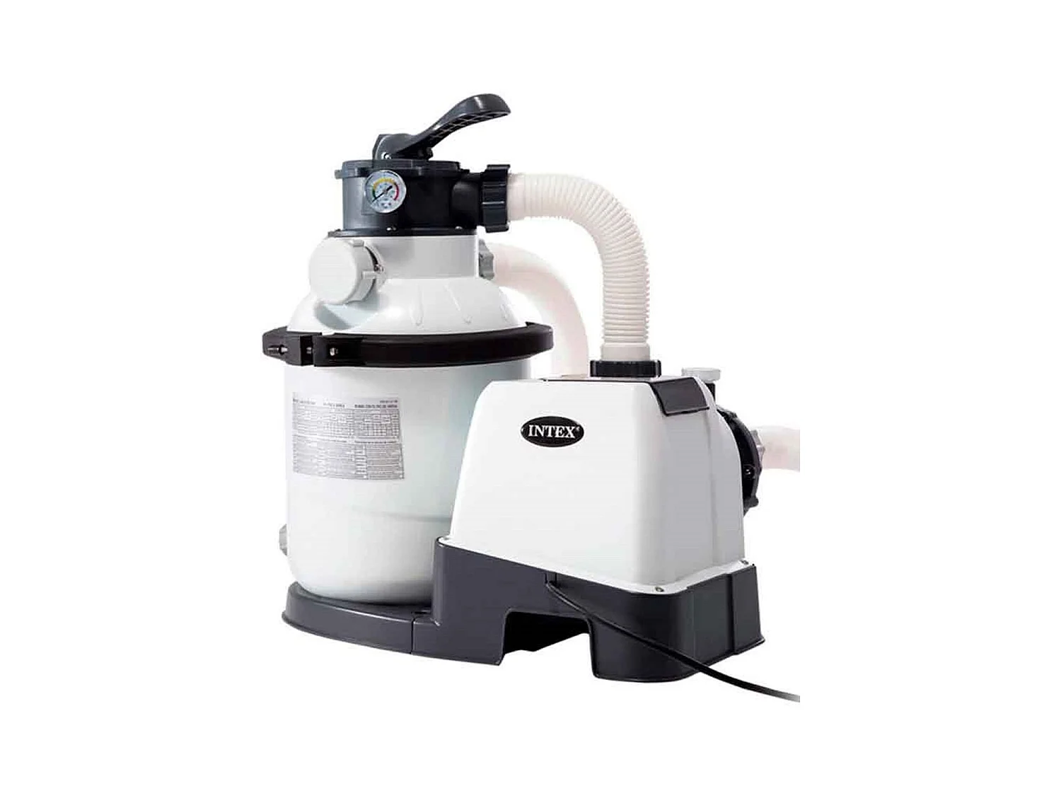 Piscina desmontable Graphite Grey Panel Intex 16805L con depuradora+accesorios gris Ø478x124 cm