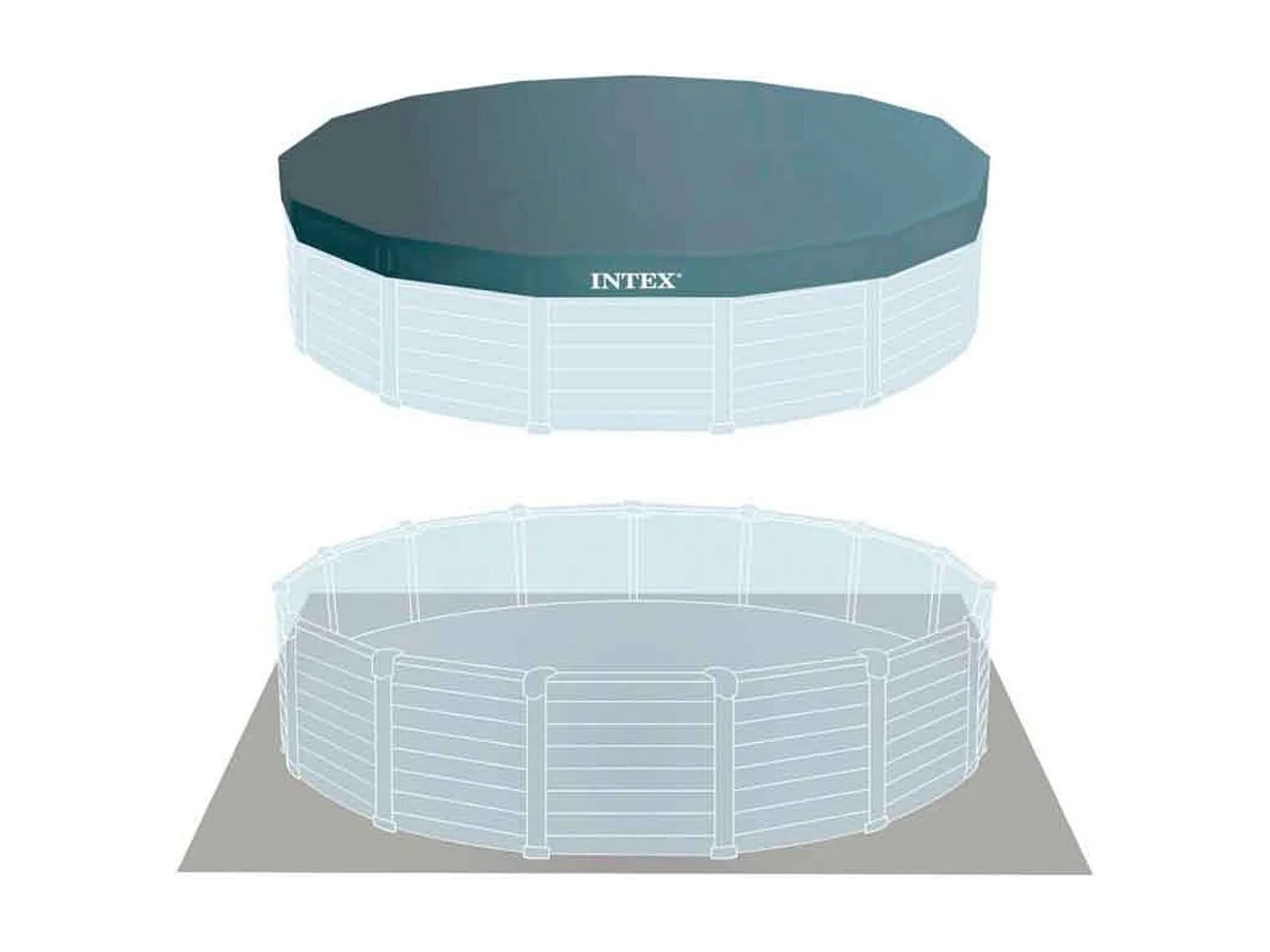 Piscine hors sol graphite ronde 478x124 Intex 26384 ex 26382