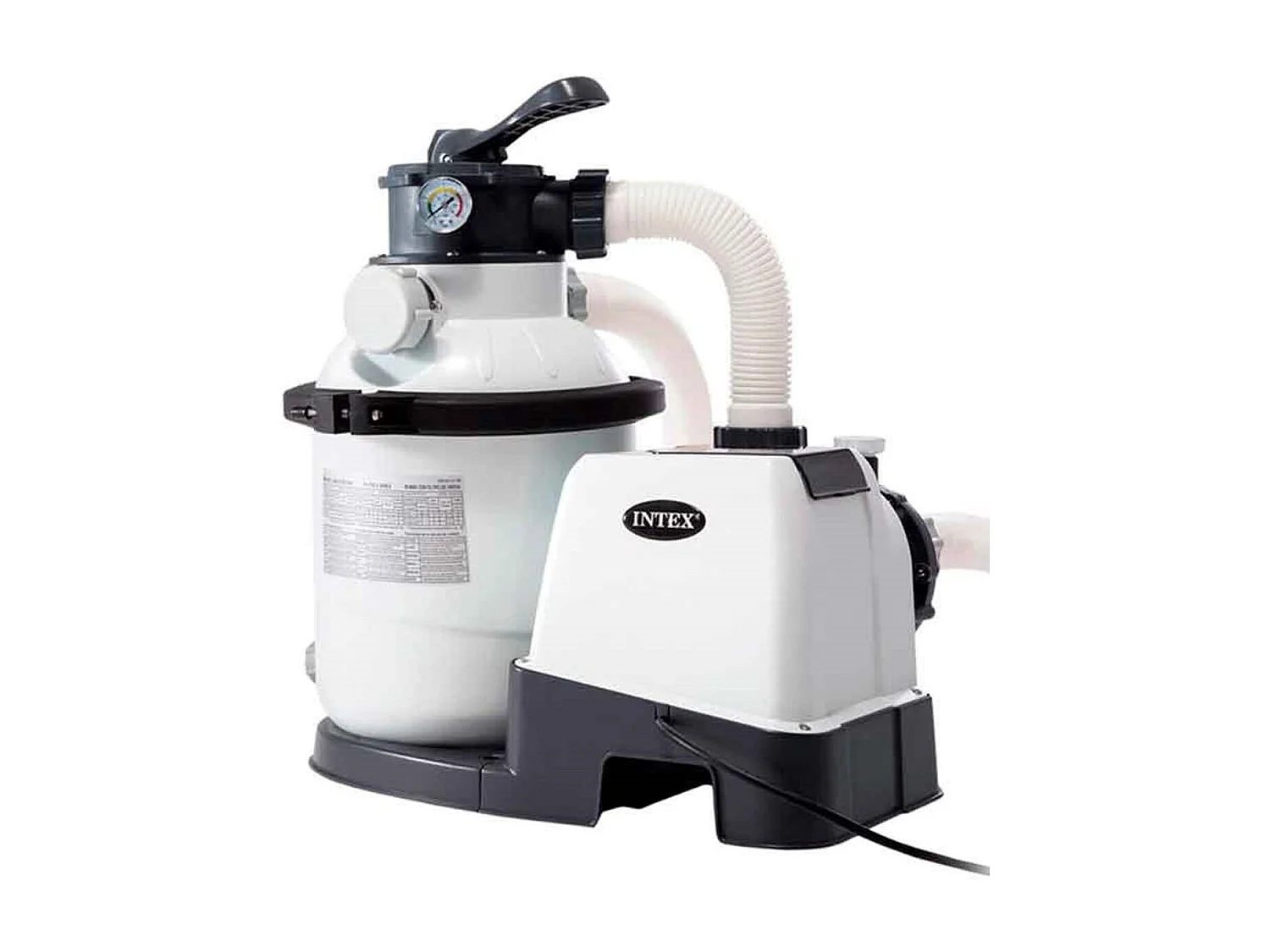 Piscina desmontable Graphite Grey Panel Intex 16805L con depuradora+accesorios gris Ø478x124 cm