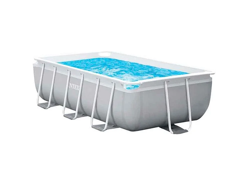 Piscina rectangular desmontable Prism Frame Intex 3539L con depuradora+escalera gris 300x175 cm