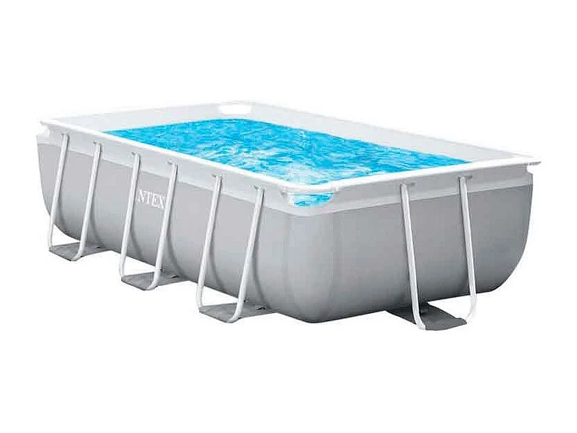 Piscina rectangular desmontable Prism Frame Intex 3539L con depuradora+escalera gris 300x175 cm