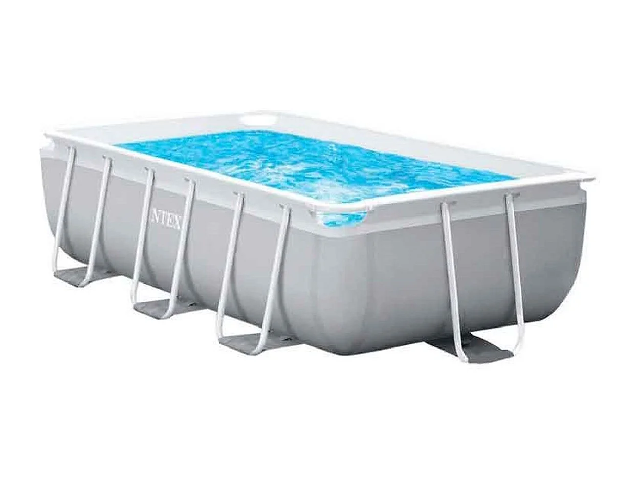 Piscina rectangular desmontable Prism Frame Intex 3539L con depuradora+escalera gris 300x175 cm