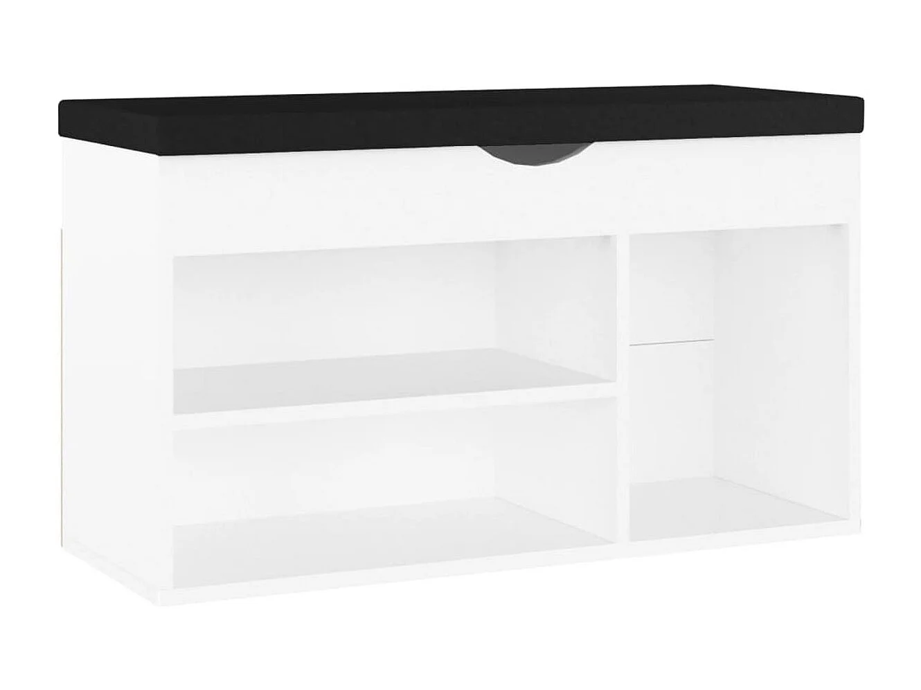 Schuhbank mit Kissen Weiß 80x30x47 cm Holzwerkstoff