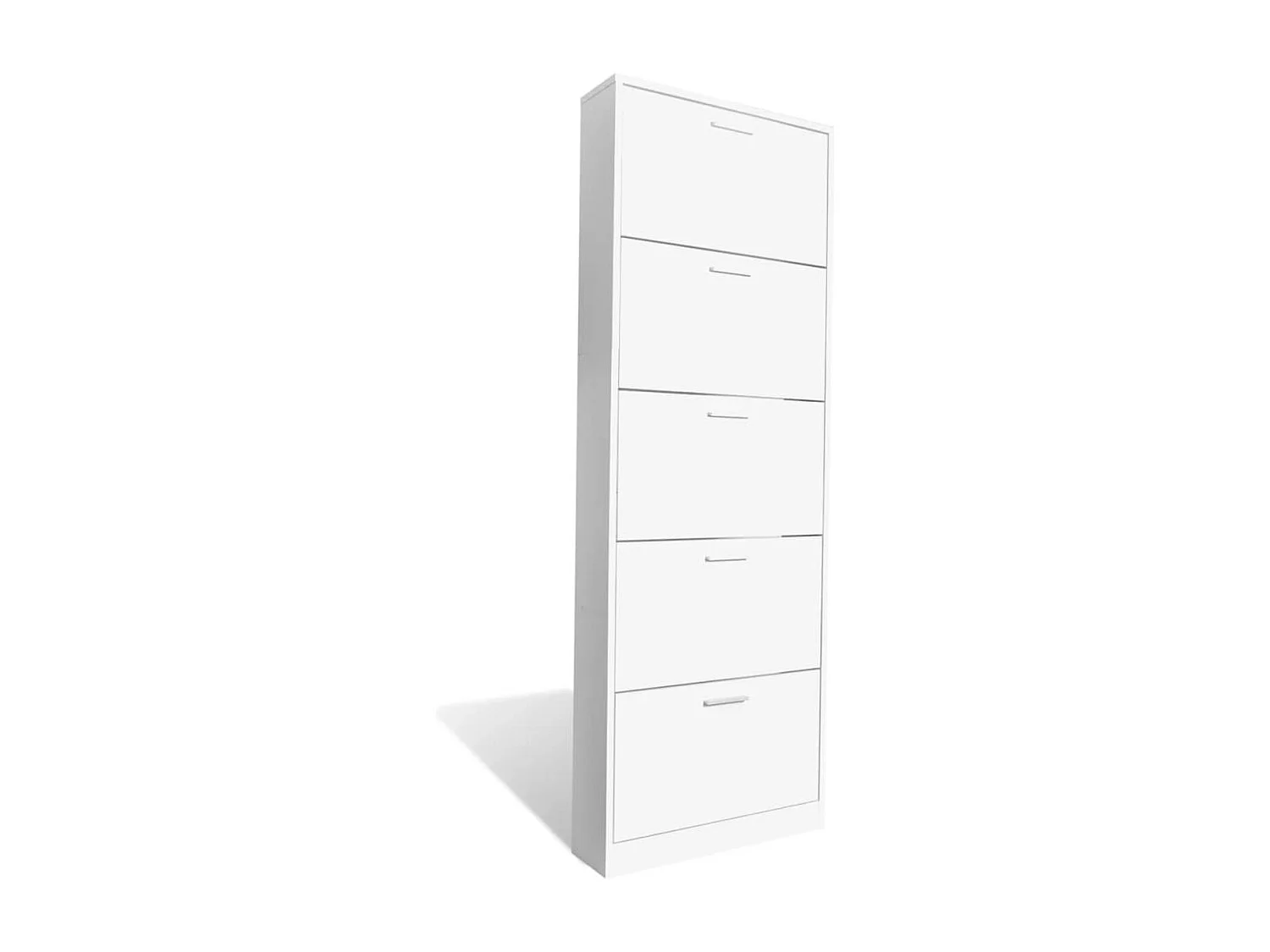 Zapatero Harley 5 compartimentos abatibles blanco 169x59x17 cm