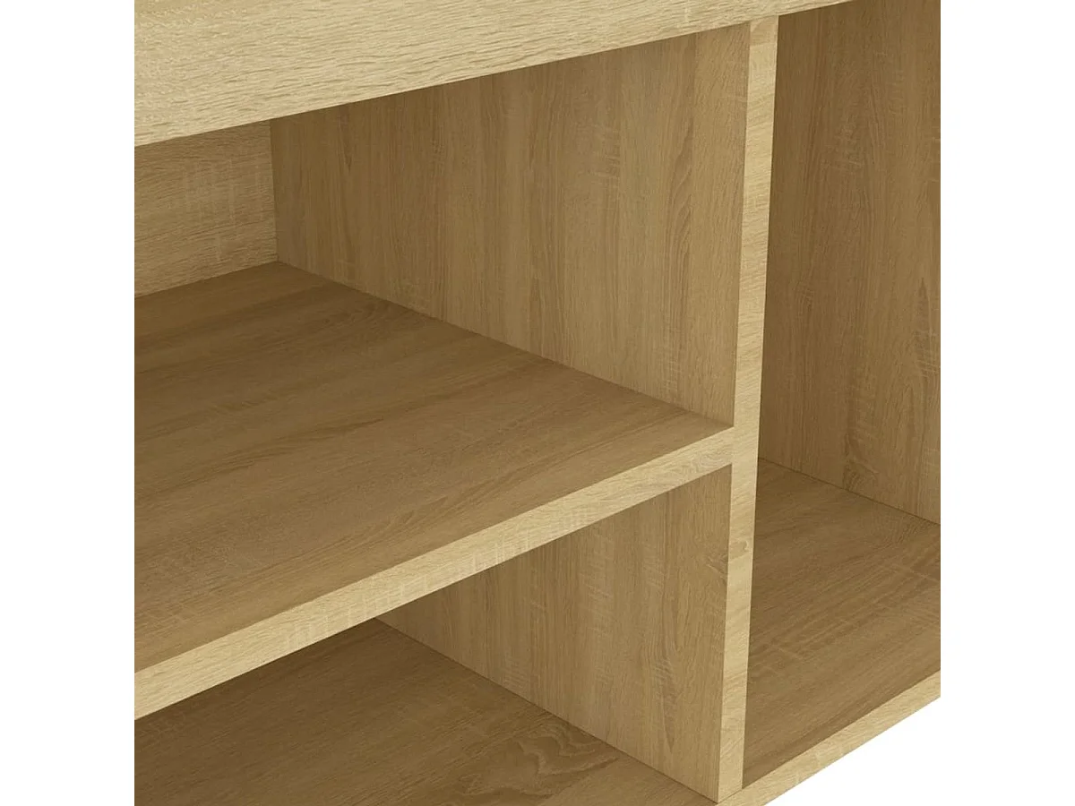 Schuhbank mit Kissen Sonoma-Eiche 80x30x47 cm Holzwerkstoff