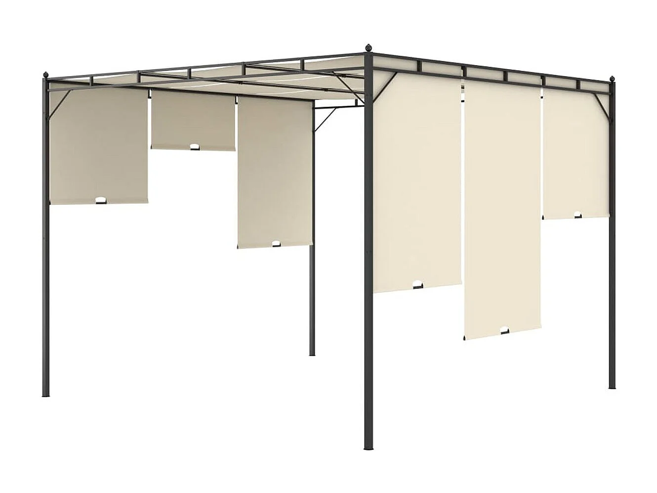 Auvent extérieur  avec rideau latéral