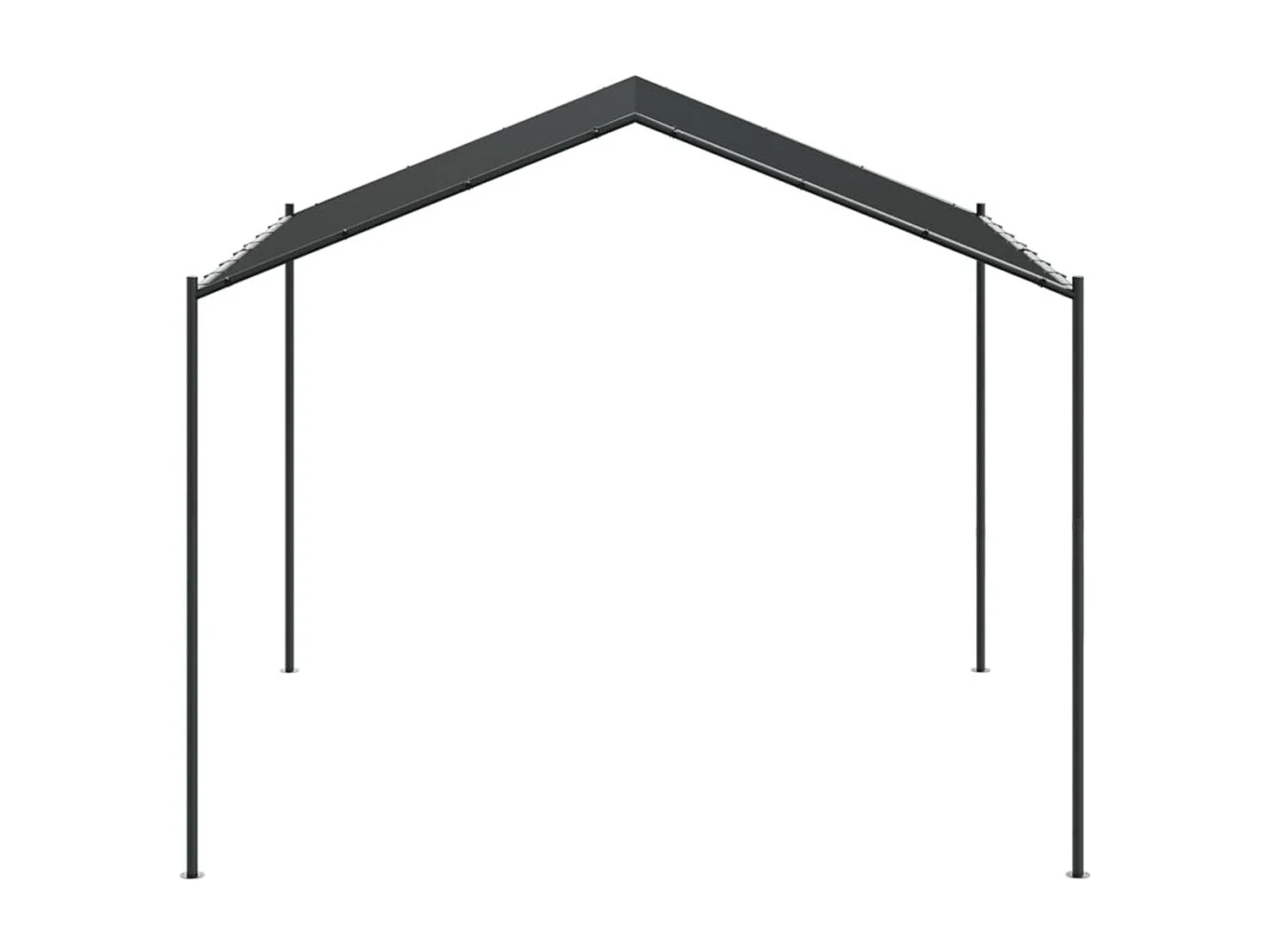 Carpa Palma acero y tela antracita 2,6x4x4 m