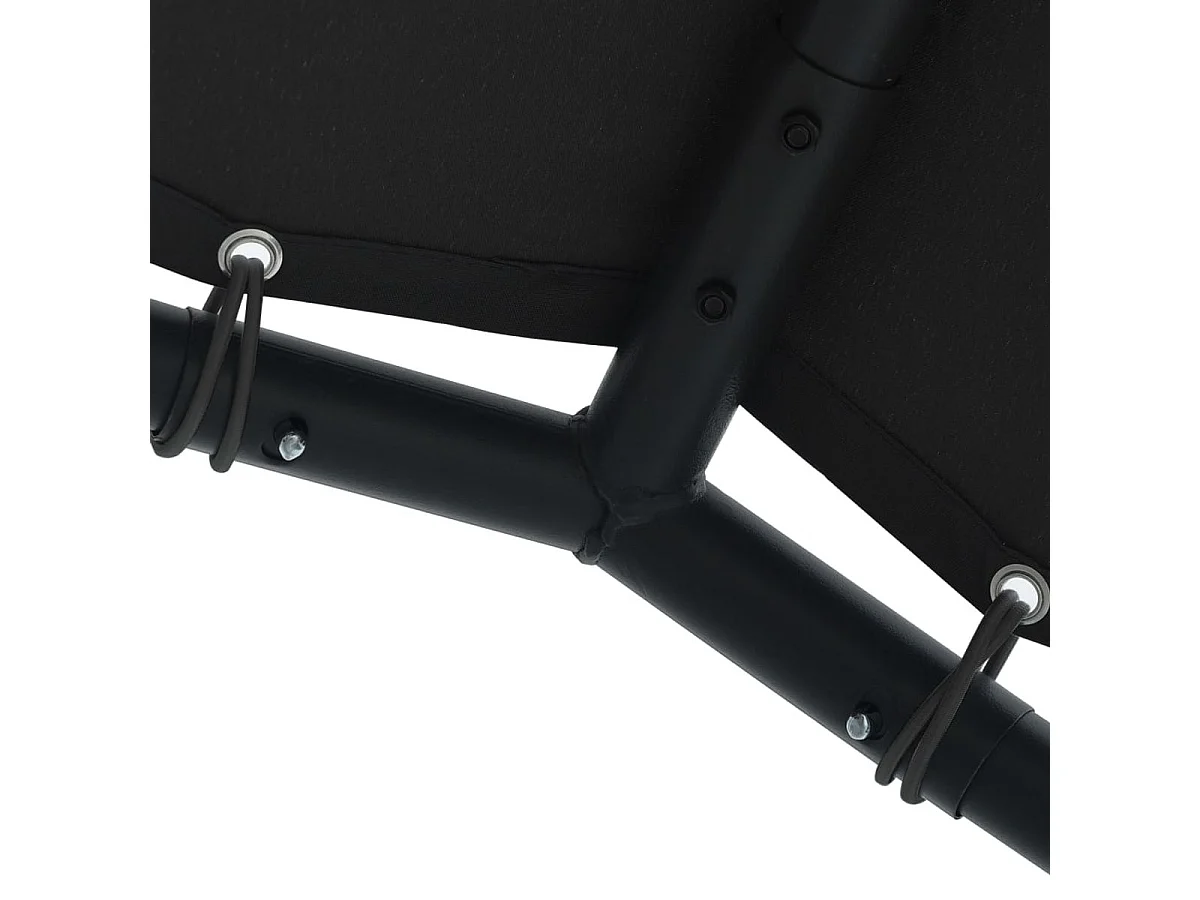 Carpa Palma acero y tela antracita 2,6x4x4 m