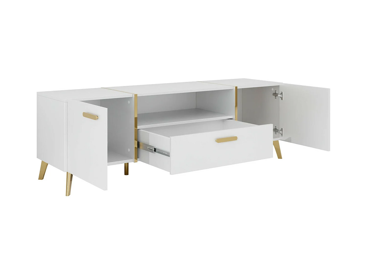 Móvel TV AMBIHOME CIRE - Caxemira brilhante, C154xP38xA47cm