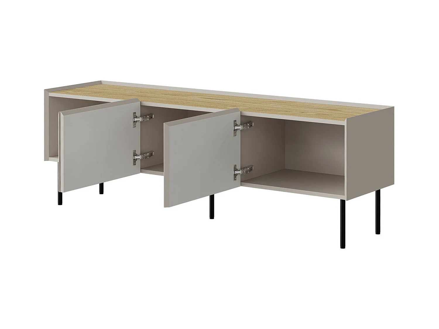 Mobile porta TV Melbela 106, Olivo chiaro|Quercia, 150x52x40cm