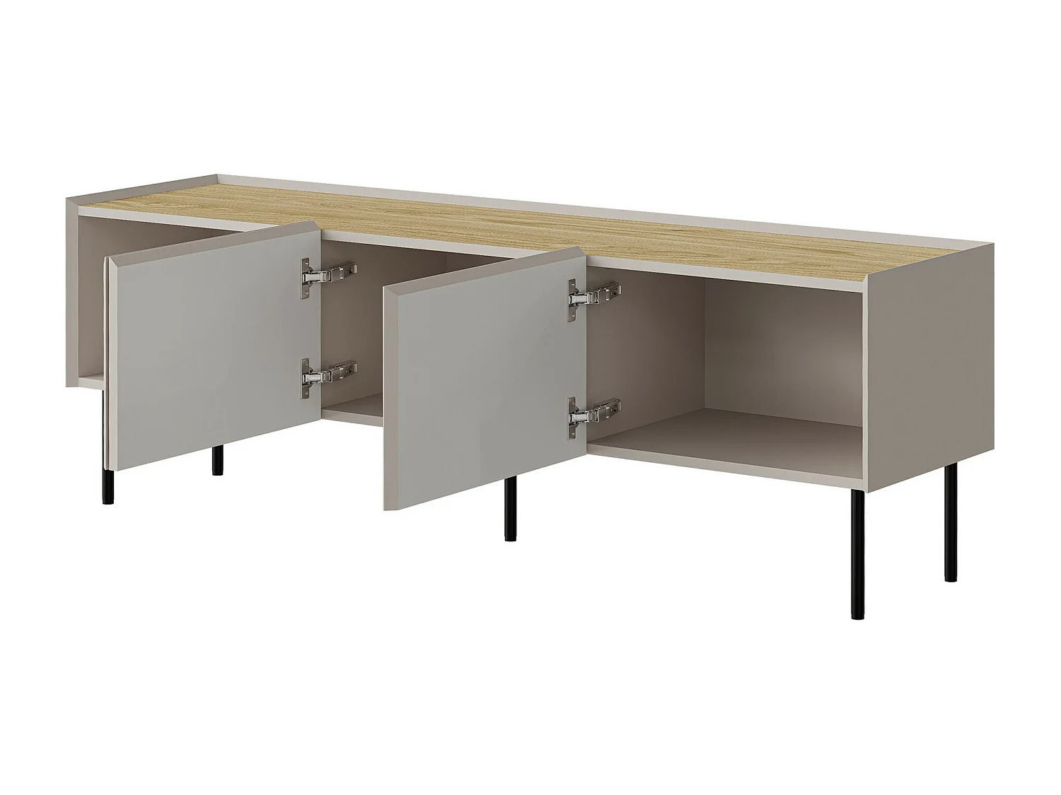 Meuble TV Melbela 106, Cachemire|Chêne, 150x52x40cm