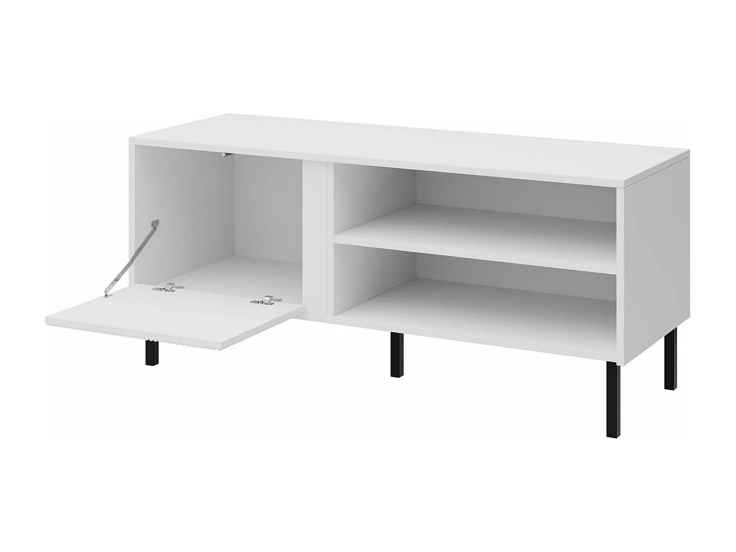 Meuble TV Lumiri 106, Noir|Chêne, 120x50x41cm