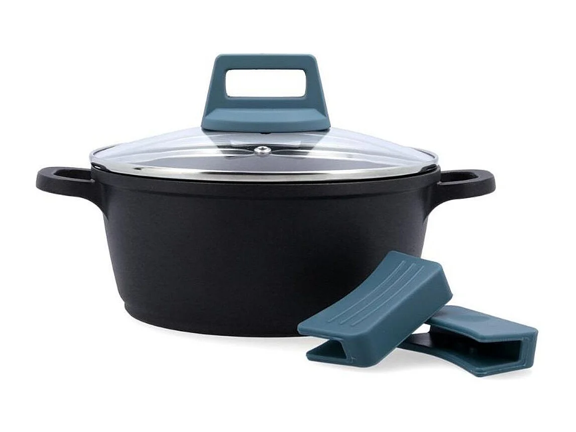 Cacerola Confort Quid aluminio fundido negro/azul Ø24 cm