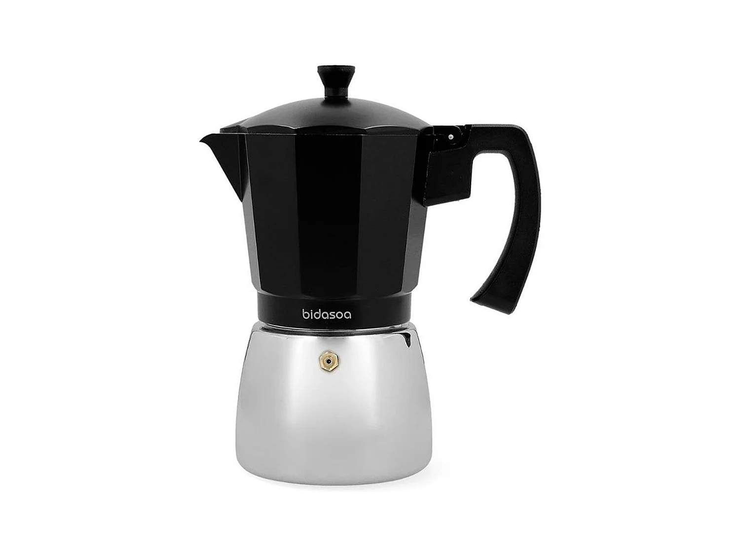 Cafetera Tribeca Bidasoa 12 tazas aluminio fundido negro/plata