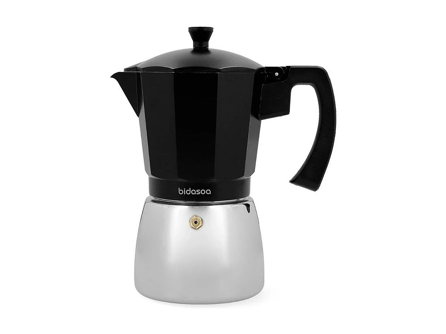 Cafetera Tribeca Bidasoa 12 tazas aluminio fundido negro/plata