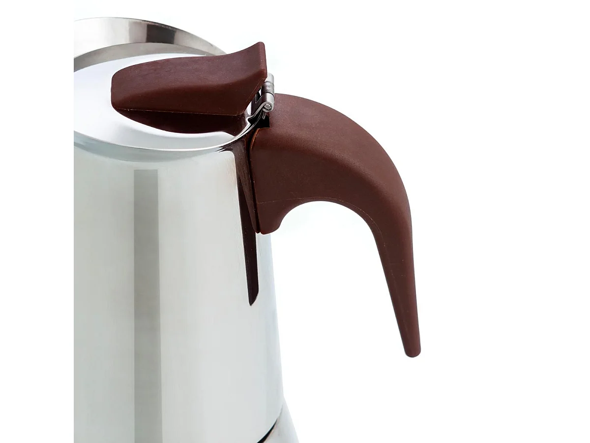 Cafetera Milan Quid 12 tazas con asa acero inox granate